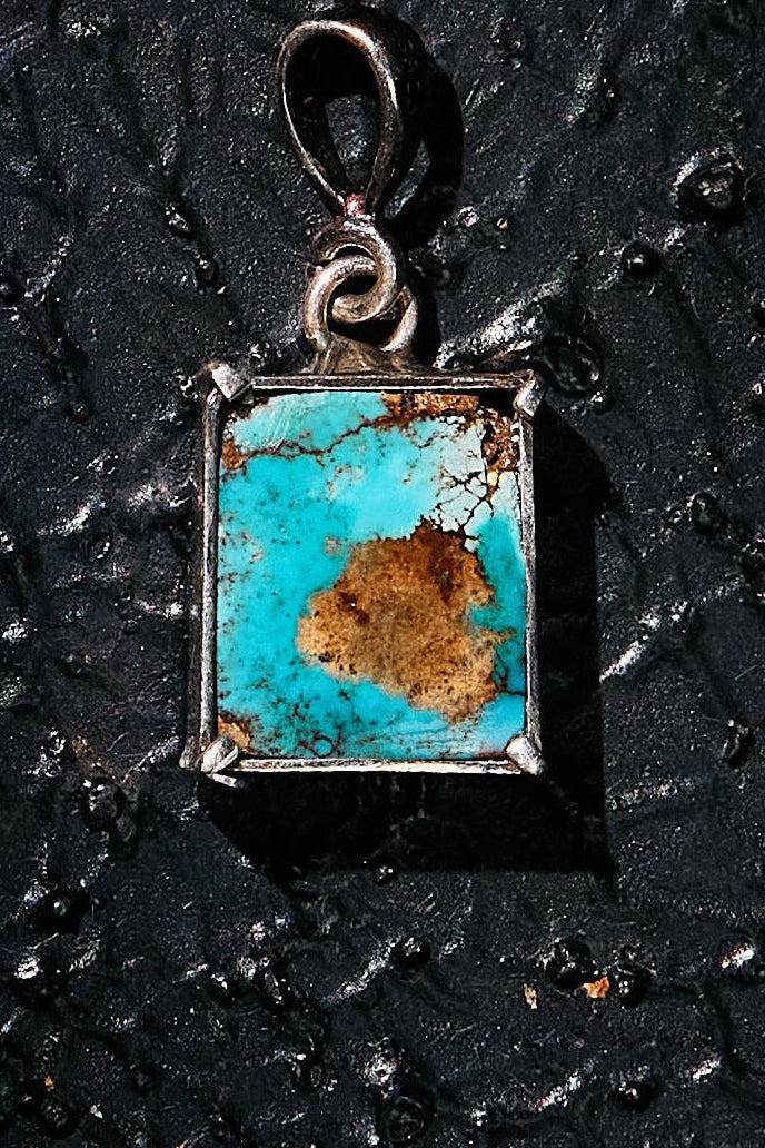 Turquoise stone pendant on 925 silver