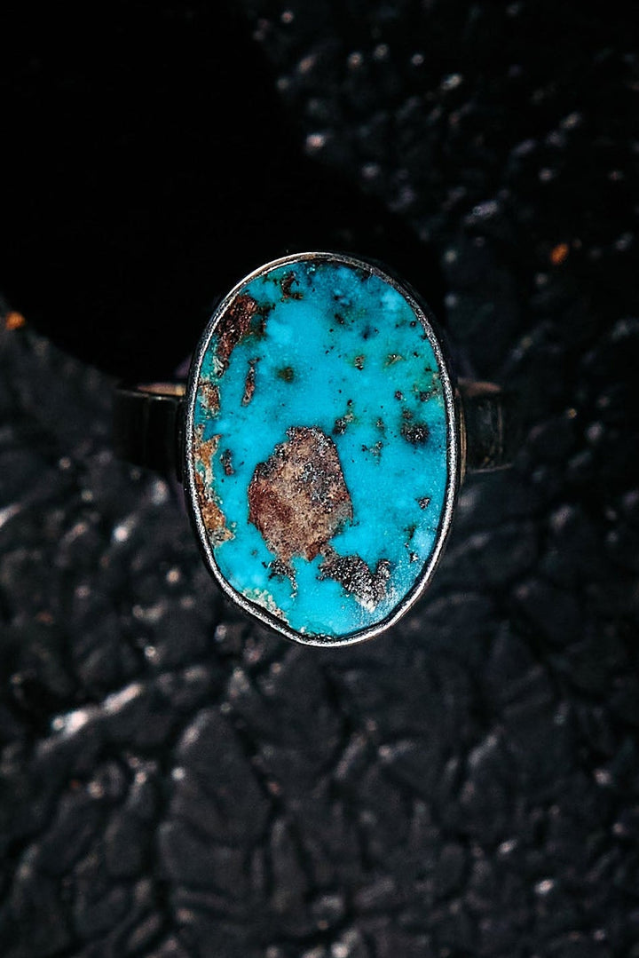 Turquoise ring on a 925 silver band