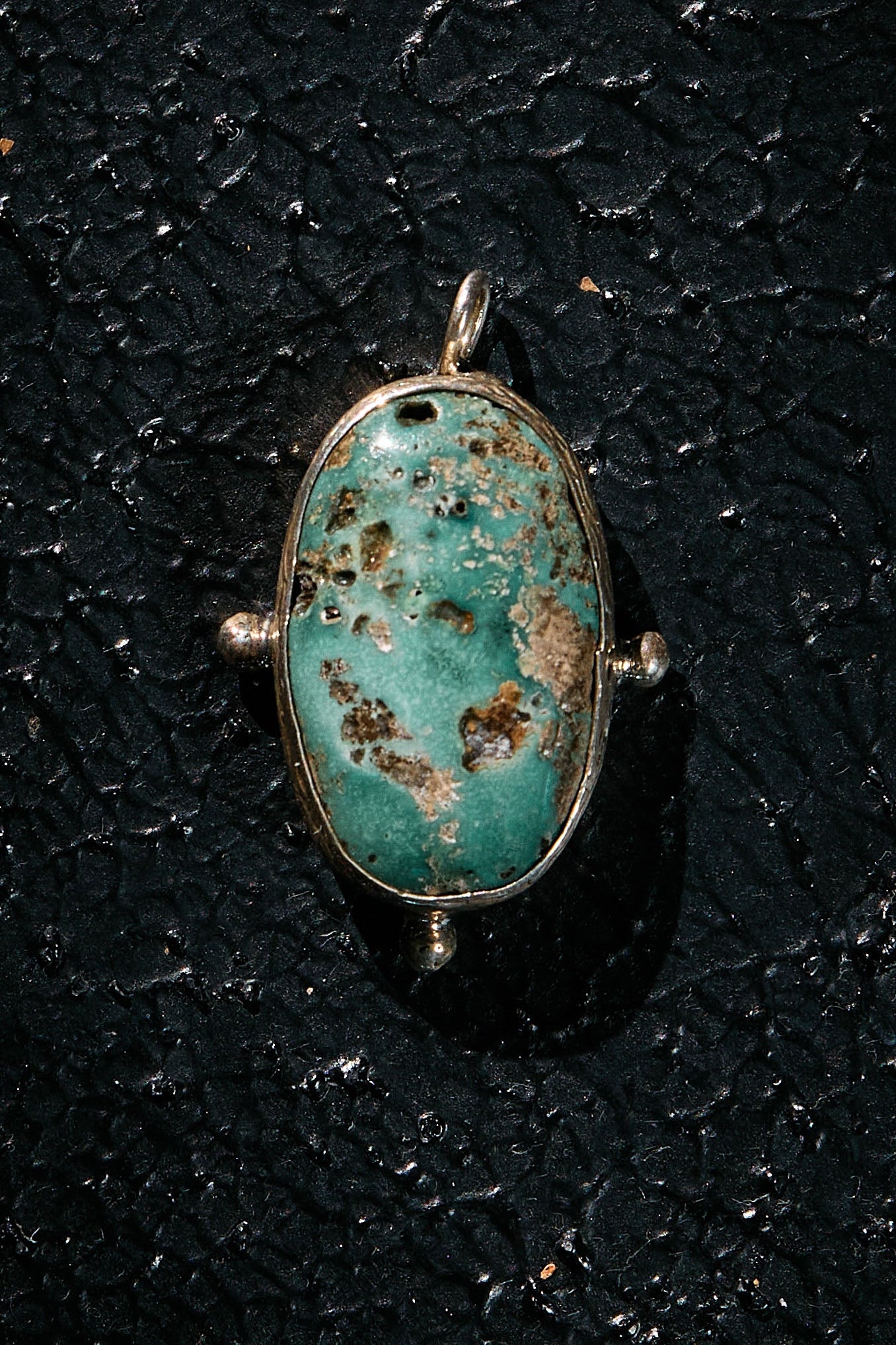 Rare Persian Turquoise stone pendant on 925 silver