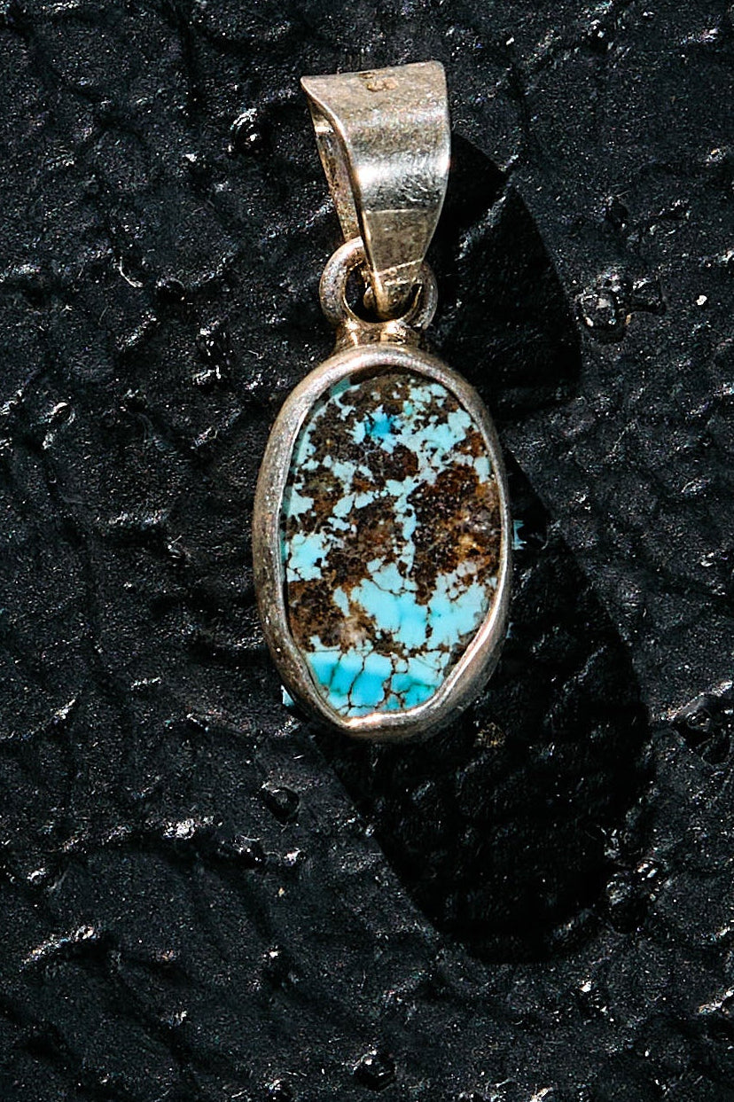 Turquoise pendant on a 925 backing