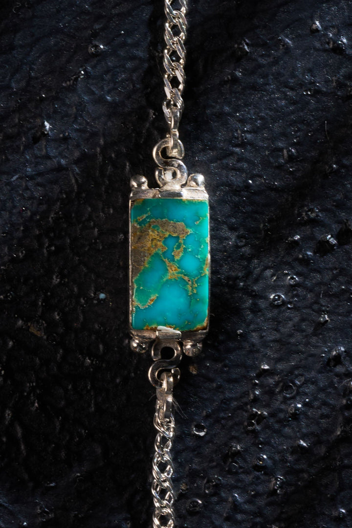 Turquoise stone on silver 925 bracelet