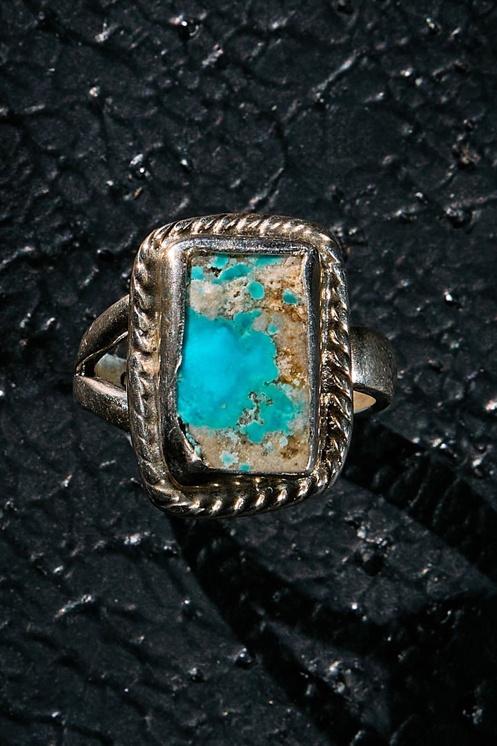 Ring with rare turquoise stone 