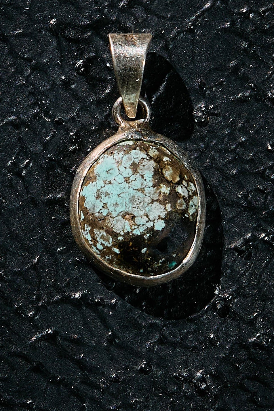 Turquoise stone pendant in 925 silver