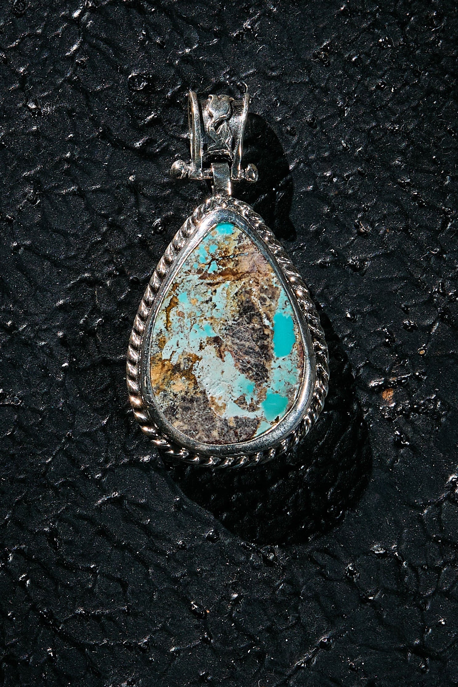 Rare Persian Turquoise stone set in 925 silver
