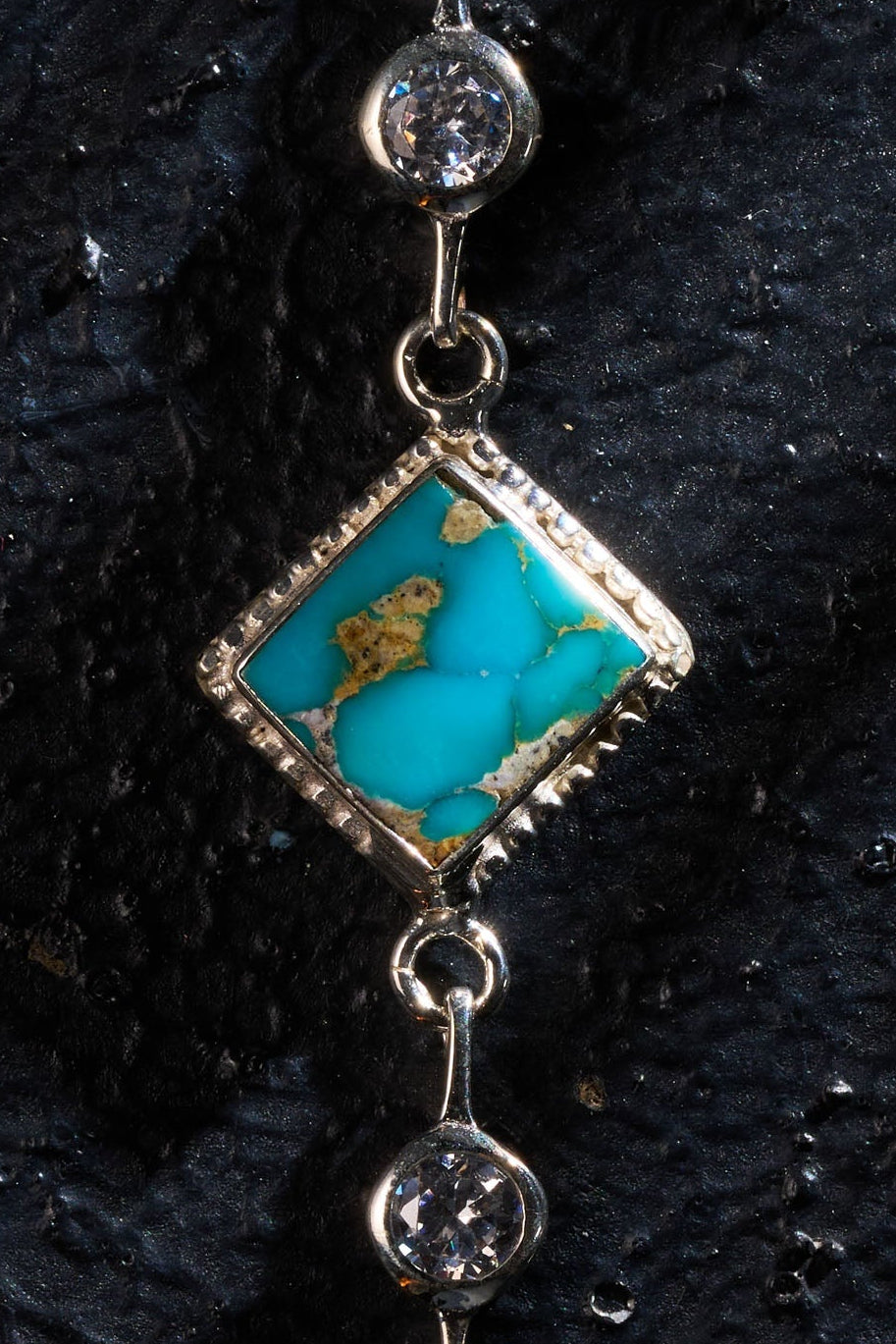 Silver bracelet with turquoise stone 
