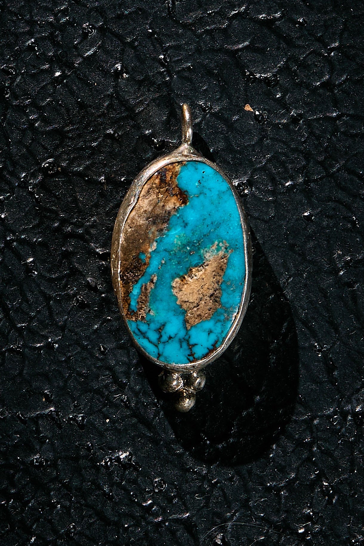 Rare Persian Turquoise pendant on 925 silver

