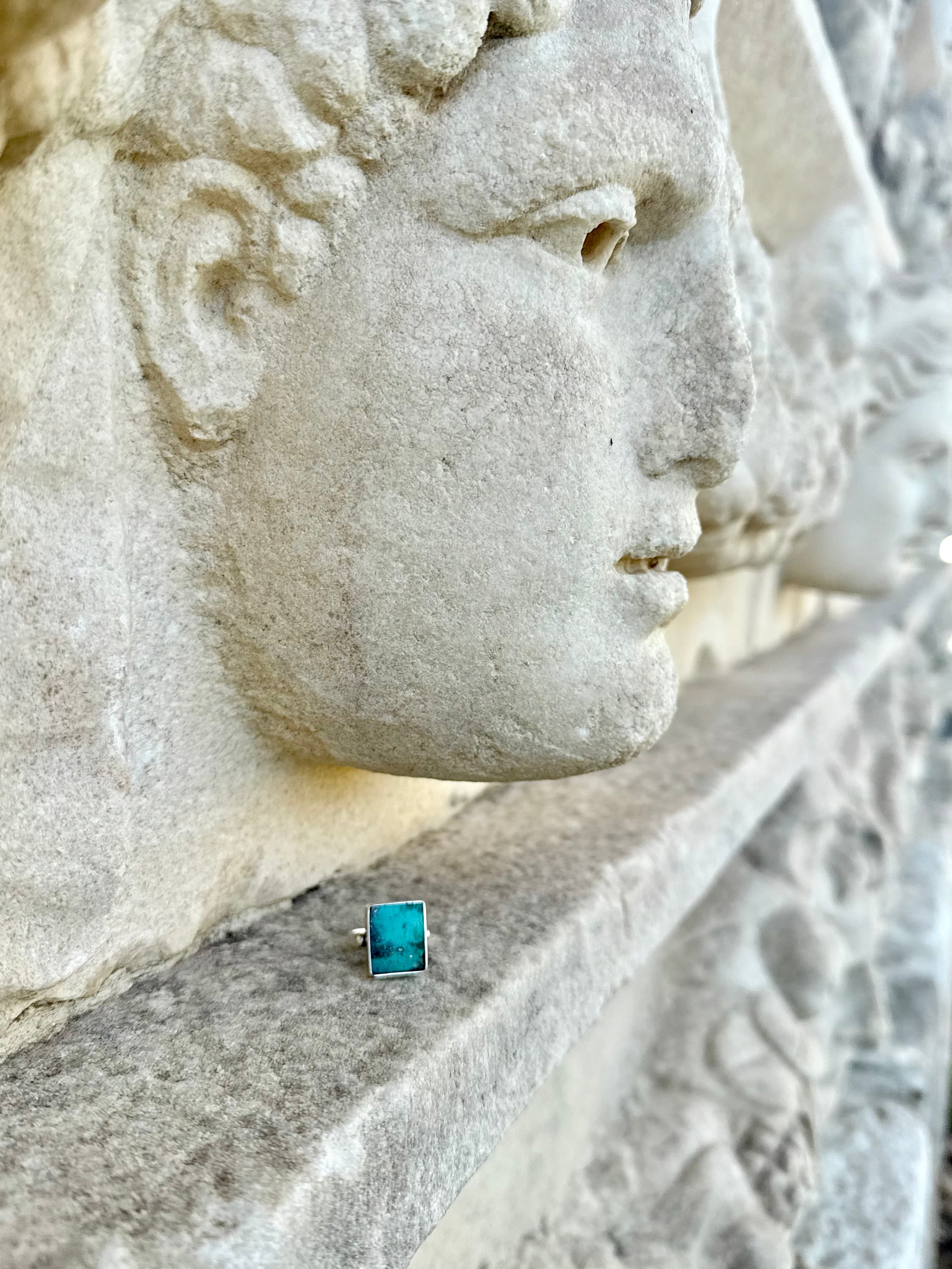 Rare natural Persian turquoise ring, at Afrodesias 