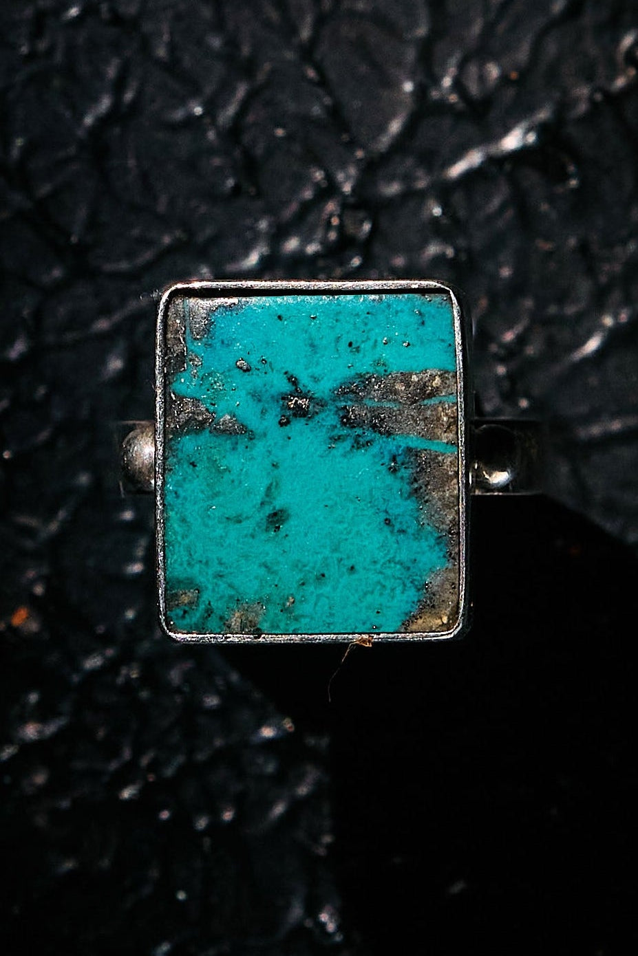 Turquoise stone ring on 925 silver 