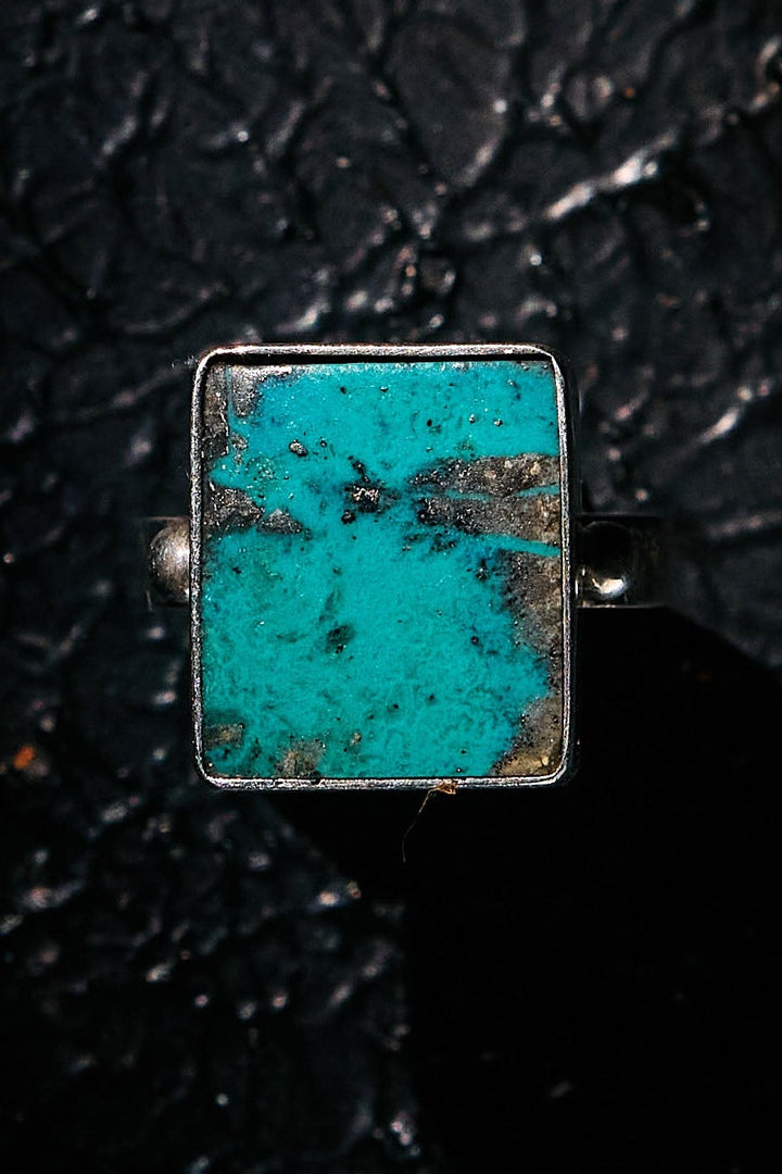 Turquoise stone ring on 925 silver 